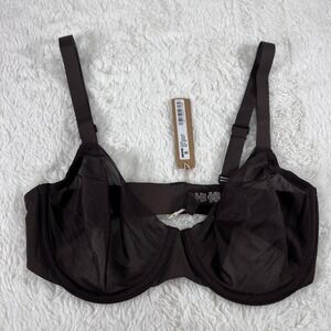 SKIMS Women's No Show Molded Unlined Demi Bra Espresso Size 32D‎ NWT